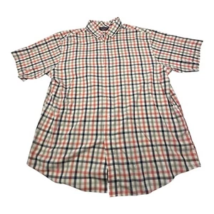 Roundtree & Yorke Travel Smart Button Shirt Mens 3XT Multicolor Plaid SS - Picture 1 of 13