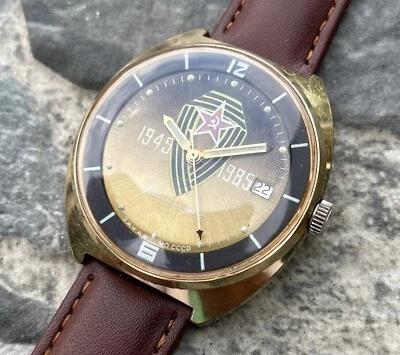 ✩ Relógio de pulso vintage WOSTOK Komandirskie Craquelure ☭ cal.2234 URSS 80s Vostok - Imagem 1 de 4