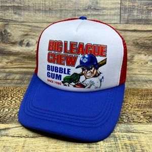 Big League Chew Mens Trucker Hat Blue Snapback Vintage Baseball Bubble Gum Logo - Picture 1 of 8