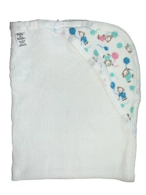 Manta bebé Morgan vintage con capucha tejido gofre globos térmicos osos EE. UU. Foto 1 de 4