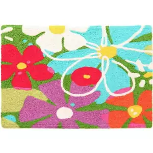 Jellybean Indoor Outdoor Washable Accent Rug 20" x 30" Spring Floral - Picture 1 of 2