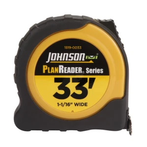 JOHNSON 1819-0033 Tape Measure 33' x 1-1/16" PlanReader Power Tape - Picture 1 of 1