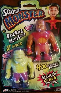 Squish Monster Pocket Monster 2 Pack New in package by JA-RU - Picture 1 of 2