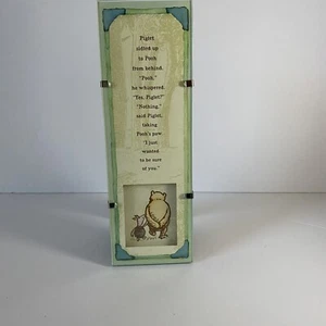 Disney Classic Pooh & Piglet Framed Glass 9”x 3” Hallmark Picture Nursery Kids - Picture 1 of 8