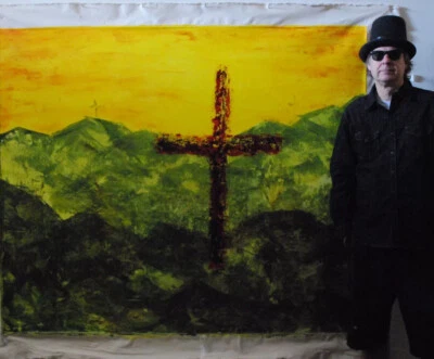 Pintura “Cruz” sobre lienzo 72” X 60” Acrílico, Abstracto, Arte POP, Gigante. Foto 1 de 4