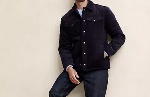 Chaqueta de pana acolchada para hombre Banana Republic XL azul marino RT $170 - Imagen 1 de 4