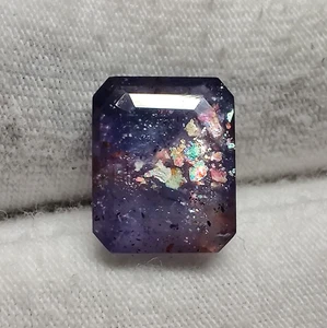 Natural Flashy Emerald Shape Faceted Iolite Sunstone for Ring Jewelry 2.8 Cts - Picture 1 of 8
