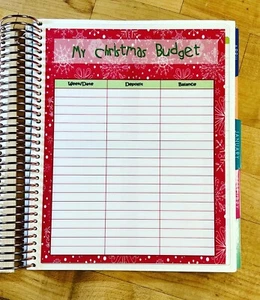 Christmas Budget Savings Tracker Dashboard 4 use with Erin Condren Life Planner~ - Picture 1 of 3
