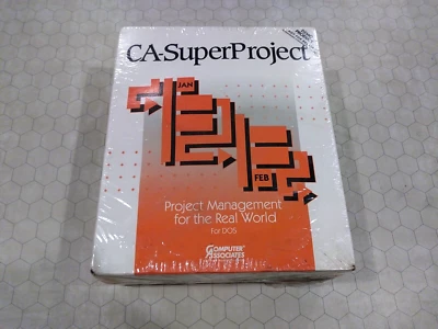CA-SuperProject for Dos, Computer Associates 1991 Project Mgmt, Demo Copy SEALED - Image 1 of 4