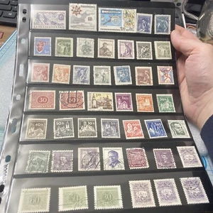 45 Vtg. Czechoslovak 1950-1968 Stamps+ 23 Vtg. Bulgaria 1970's Stamps; A DEAL! - Picture 1 of 15