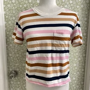 Madewell Gr. XS Damen T-Shirt Tee Oberteil Mehrfarbig Streifen 100% Baumwolle - Bild 1 von 8
