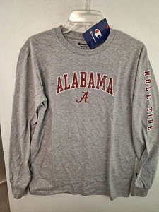 Alabama Roll Tide Youth XL YXL Long Sleeve Heather Gray T-Shirt NWT Champion - Picture 1 of 3