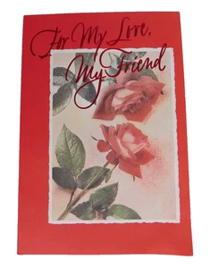 My Love My Friend  Romantic Valentine's Day Card Roses NOS Hallmark - Picture 1 of 6