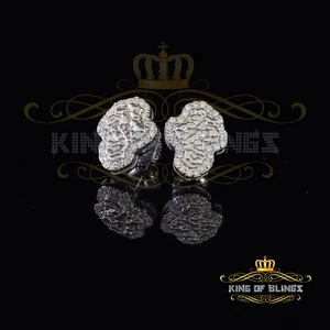 Pendientes pepita para mujer de plata de ley 925 blanca moissanita de 1,00 quilates - Imagen 1 de 12