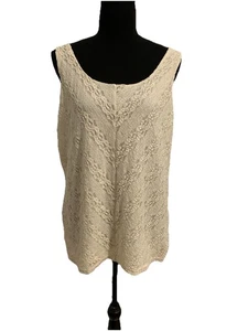 Canotta donna Chicos taglia 2 grande L pizzo sovrapposto foderato elasticizzato panna - Foto 1 di 6