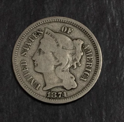 1874 Three Cent Nickel VG  Lot 3497 - Image 1 of 2