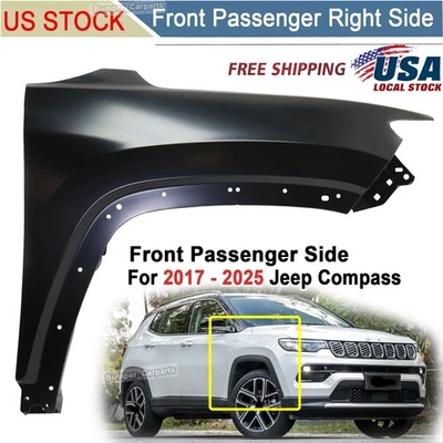 New Fender Assembly For Jeep Compass 2017-2025 Passenger Right Front Steel — 第 1/4 张图片