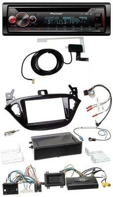 Pioneer DAB CD Lenkrad USB Bluetooth Autoradio für Opel Adam Corsa E ab 2013 PDC - Bild 1 von 4