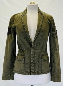 ZADIG & VOLTAIRE Virginia GR SPI Military Lightweight Green Ladies Jacket SZ XS  - Picture 1 of 4