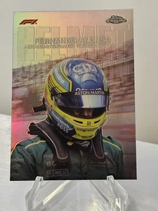 Tarjeta de inserción refractor colección casco Fernando Alonso cromado Topps 2024 #HC-10 - Imagen 1 de 3