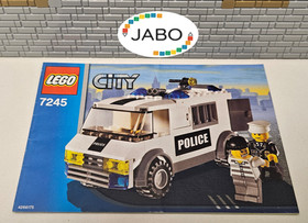(OK 11/9) Lego City Building Instructions 7245 Prisoner Transport - Black/Green Sticker
