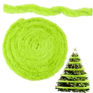 26 Fuß Weihnachten Kunstfell Band Borte Stoff Rolle Wickeln Baum Girlande Limette 26 Fuß - Bild 1 von 8