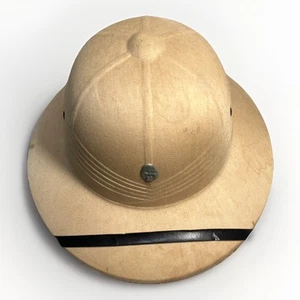 Vintage US Military Vietnam War Era Khaki Pith Safari Sun Hat Waterproof  VGC - Picture 1 of 9