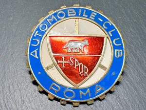 VINTAGE AUTOMOBILE-CLUB ROMA SPQR AUTO BADGE EMBLEM H822 - Picture 1 of 11