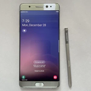 Original Used Phone For Samsung Galaxy Fe SM-N935S KoreanVersion Unlocked Silver - Afbeelding 1 van 24