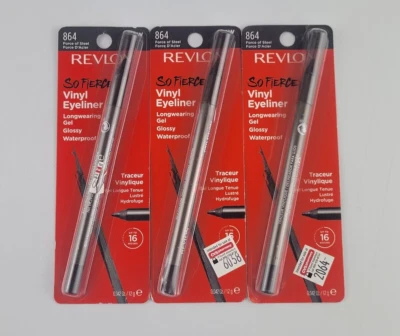 3 PACK REVLON SO FIERCE! VINYL EYELINER WATERPROOF 864 FORCE OF STEEL - Image 1 of 4