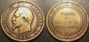 Napoléon III - module de 10 centimes 1853 Lille visite impériale 23 & 24 Sept ! - Picture 1 of 1