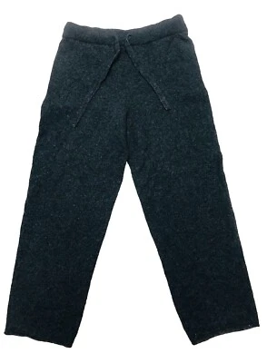 Everlane Pants Women’s L Gray Wool Blend Wide Leg Cropped Knit Lounge - Image 1 of 4