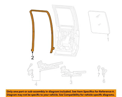 Ford OEM 99-16 F-250 Super Duty Vidrio Hardware-Canal de funcionamiento DC3Z2625766A Foto 1 de 2