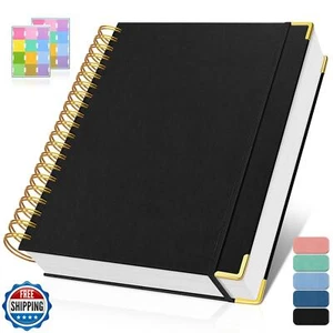 Millimeterpapier Notizbuch, Spiralraster Notizbuch, Hardcover Leder Journal 300 Seiten - Bild 1 von 5