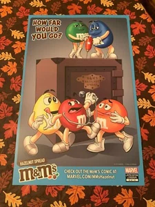 MARVEL M&Ms Poster NYCC 2019 Exclusive Limited Edition 6 /10 Lithograph Stickers - Picture 1 of 4