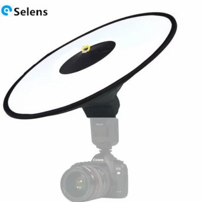 44cm Easy-fold Round Flash Softbox Diffuser Reflector for Nikon Pentax Speedlite - Image 1 of 4