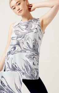 Athleta Womens Tank Size XS Refined Zephyr Sumi Marble Light Blue - Picture 1 of 10