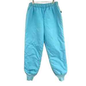 Vintage 10X Snowpants Adult Lg Baby Blue Elastic Waist Comfort Tapered Leg Retro
