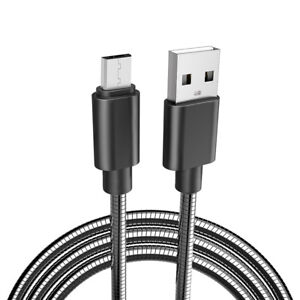 2M Stainless Steel Micro USB Fast Charging Data Cable Lead for Samsung HTC Sony