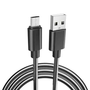 1M Stainless Steel Micro USB Fast Charging Data Cable Lead for Samsung HTC Sony - Picture 1 of 7