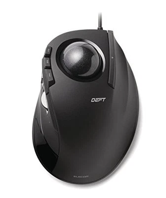 kb10 New ! ELECOM mouse trackball index finger black M-DT2URBK From Japan - Image 1 of 4
