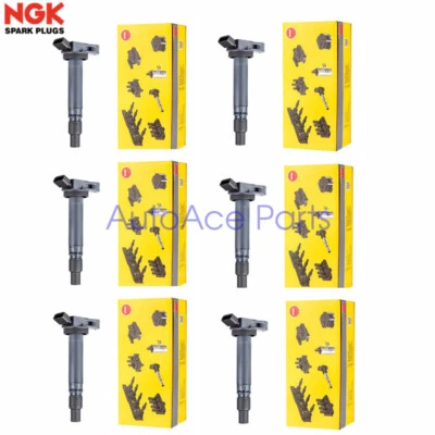90919A2005 48977 6pcs OEM NGK Ignition Coil For LEXUS IS350 GS350 RX350 Toyota - Image 1 of 4