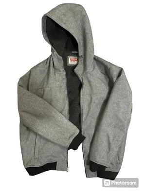 Levi's Gray Linen Print Zip-Up Jacket XXL - Image 1 of 2