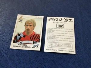 PANINI EURO 92 SVEZIA 🇸🇪 ⚽️ N 182 A.MIKHAILICHENKO S.N.G 🇸🇮 NUOVA CON RETRO - Picture 1 of 1