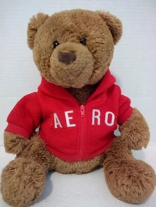 Aeropostale 16 Inch Teddy Bear With Red Aero Zip Up Hoodie - Picture 1 of 8