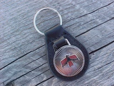 PONTIAC FIREBIRD LEATHER KEY FOB VINTAGE NOS CUSTOM-MADE BRILLIANT KEYCHAIN - Image 1 of 4