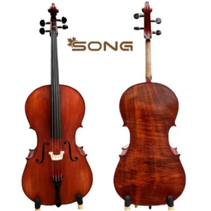 One-piece Maple wood Back Cello. Spruce top.Beautiful Color 4/4 Cello #15884 - Picture 1 of 10