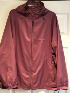 Cabela’s Stillwater Supply Co Mauve Windbreaker Zipper Pockets Hood 2XL Read - Picture 1 of 11