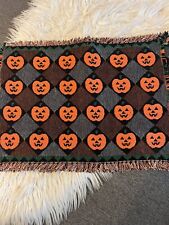 Halloween Placements Pumpkin Set of 4 Fabric Knit Autumn