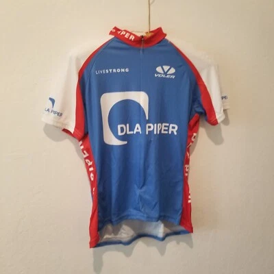 Camisa de ciclismo Voler Club Raglan feminina grande 3/4 zíper manga curta azul EUA - Imagem 1 de 4